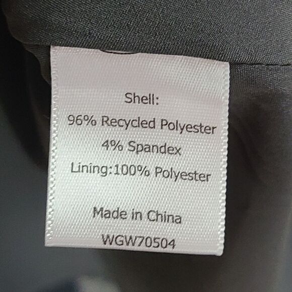 New 41 Hawthorn W's (L) Gray & Black Floral Satin Flutter Sleeve Faux Wrap Dress - Picture 12 of 14